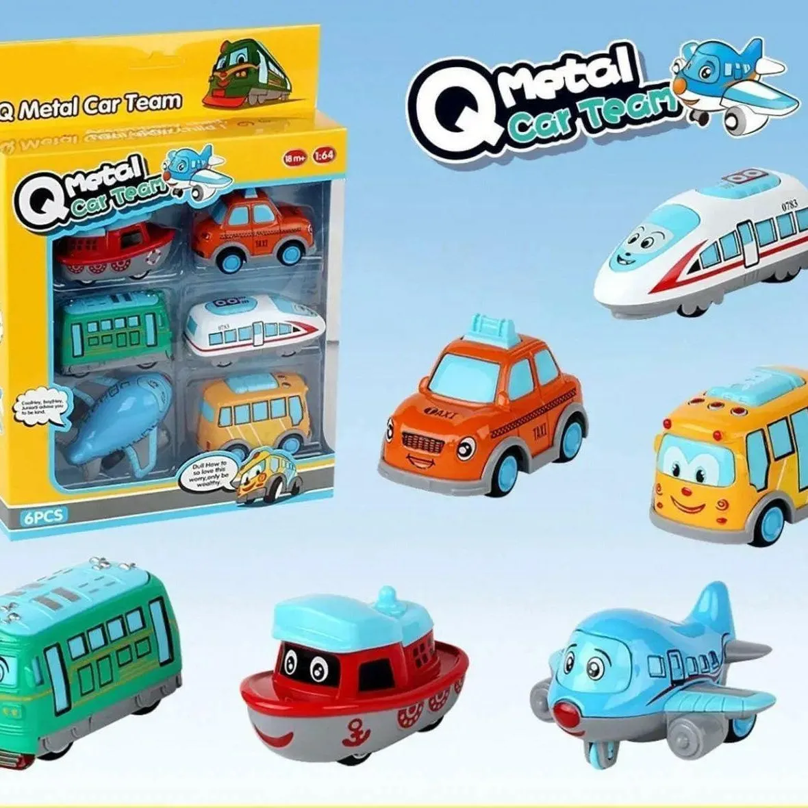 Metal Car Team Set of 5