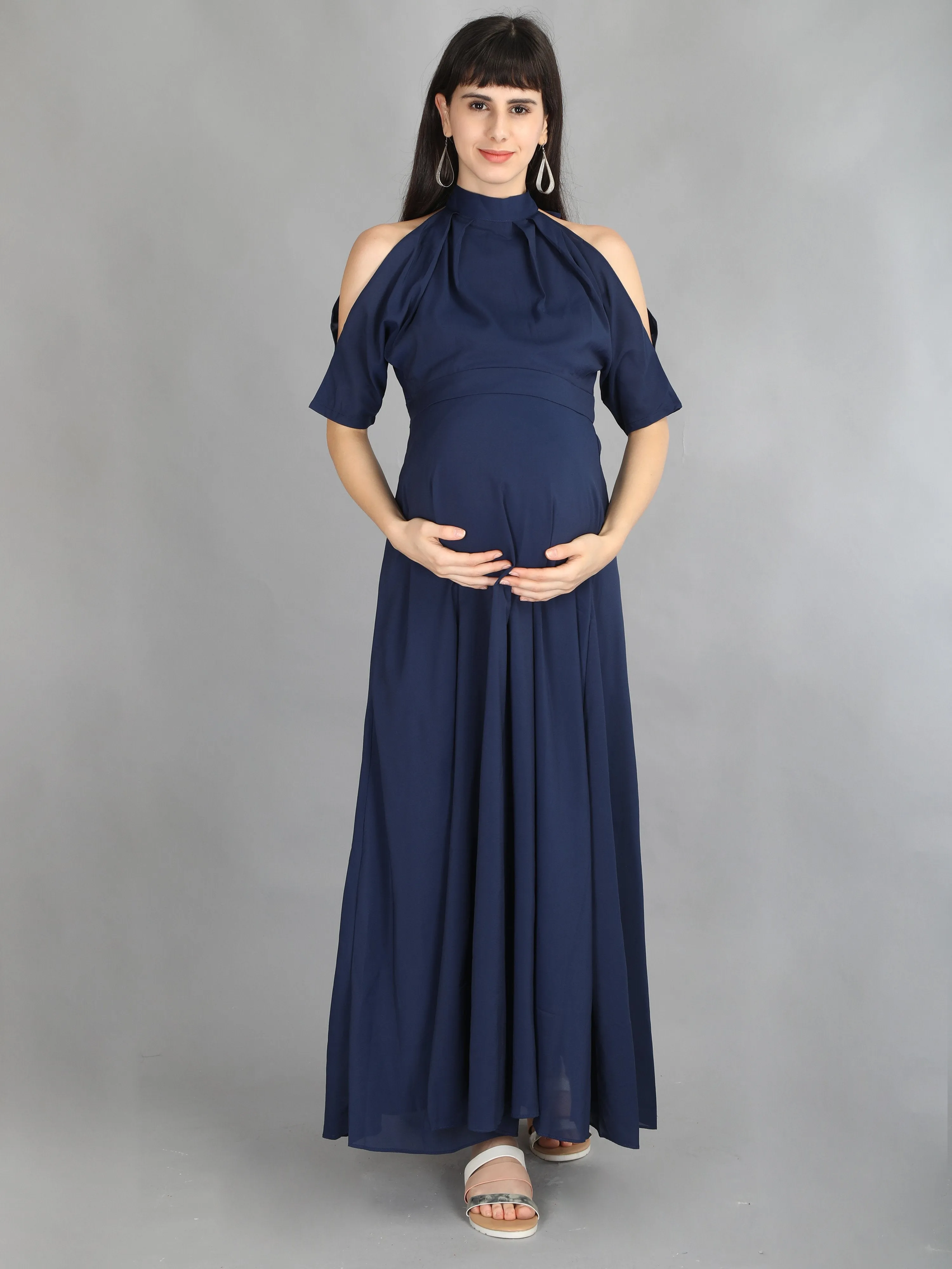 Midnight Blue Maternity Dress