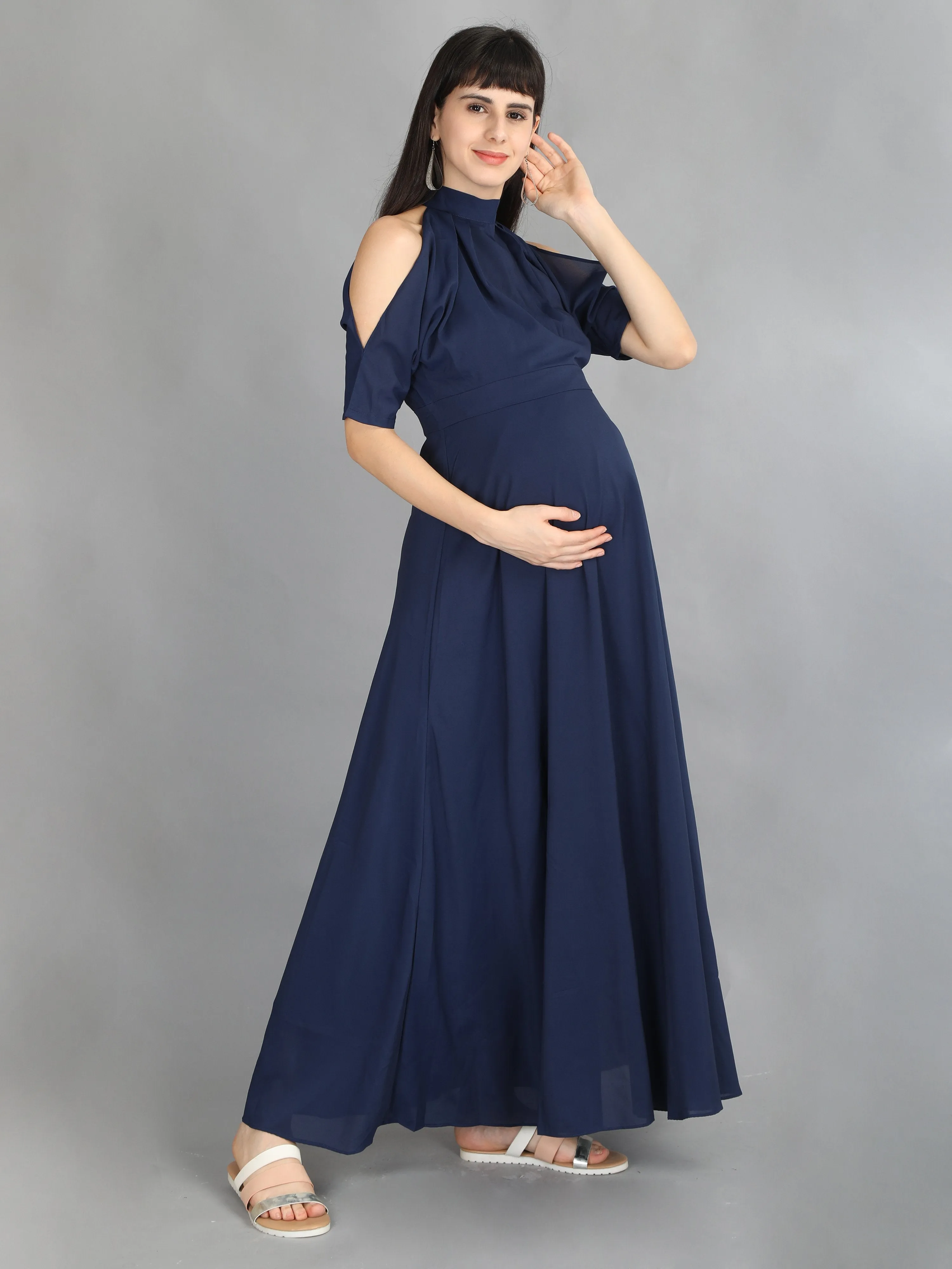 Midnight Blue Maternity Dress