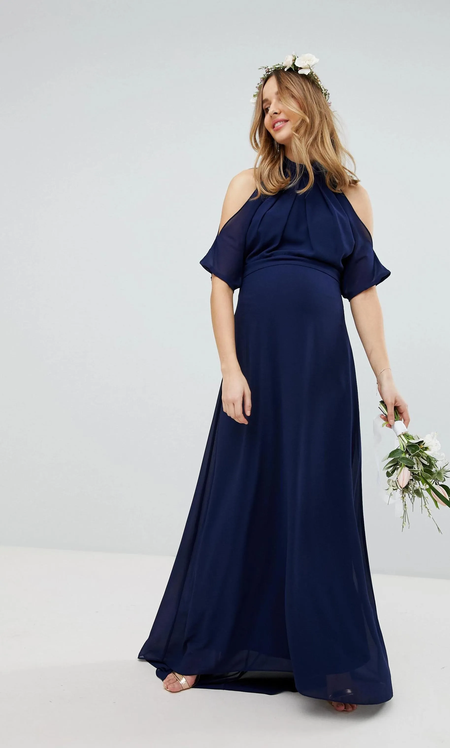 Midnight Blue Maternity Dress