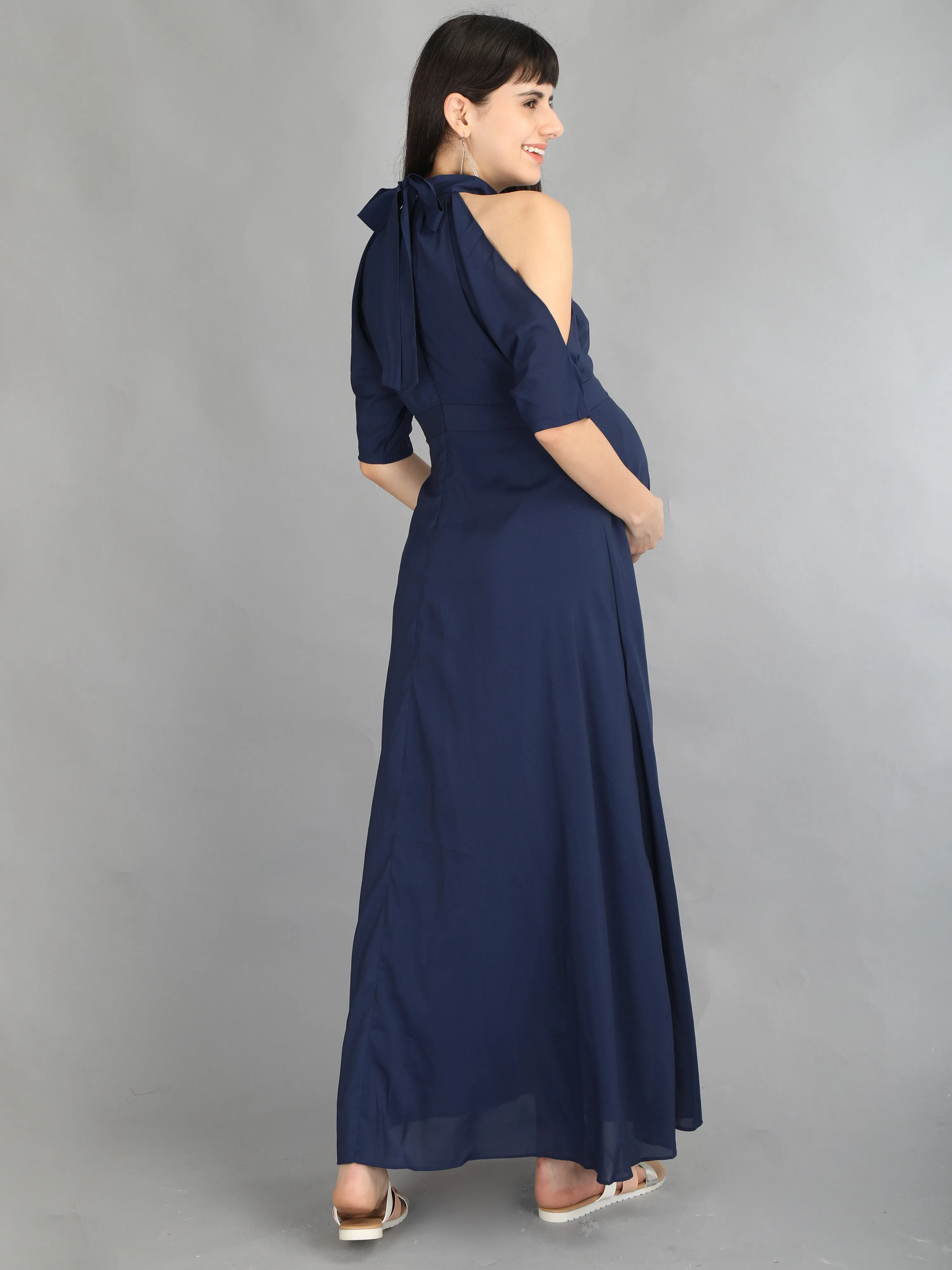 Midnight Blue Maternity Dress