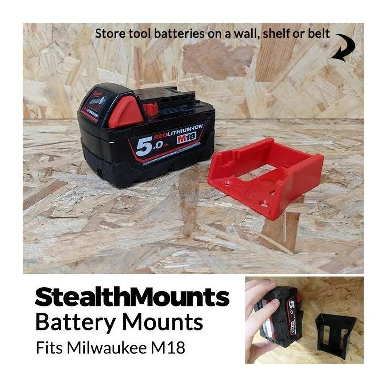 Milwaukee M18 Battery Mounts