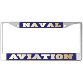 Mirror Inlaid US Naval Aviation License Plate Frame