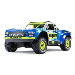 MOJAVE GROM MEGA 380 Brushed 4X4 Small Scale Desert Truck RTR with Battery & Charger, Blue/White