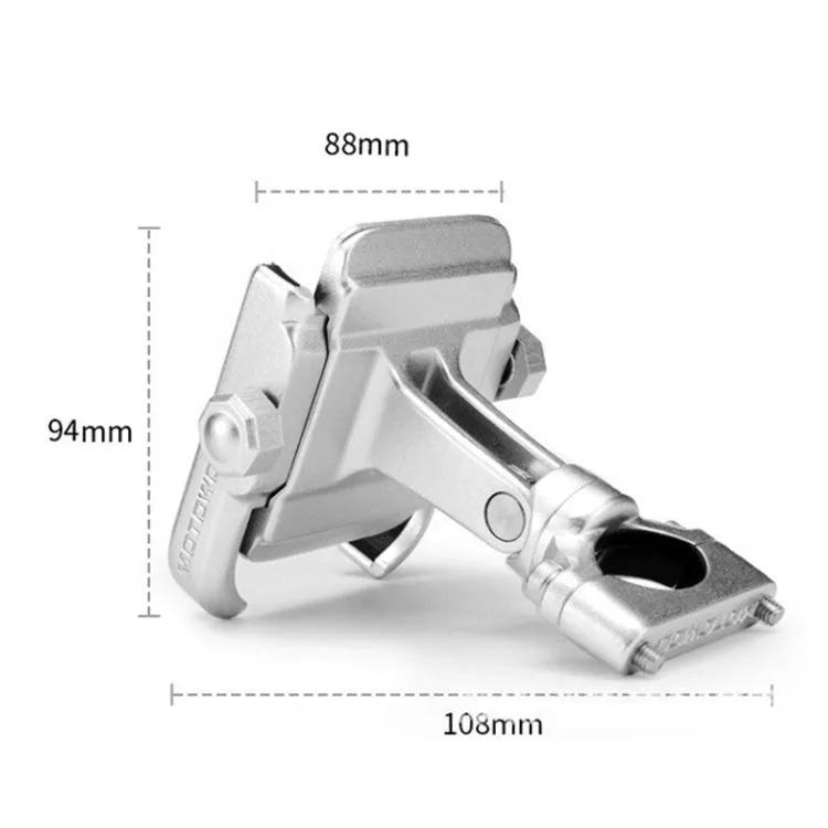 Motorcycle Handlebar Aluminum Alloy Phone Bracket, Suitable for 4-6 inch Device(Black)