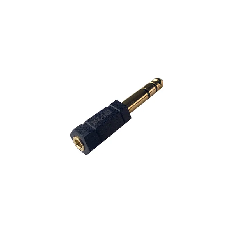 MX-140 gold plated P-38 stereo male plug to 3.5mm female connector moulded