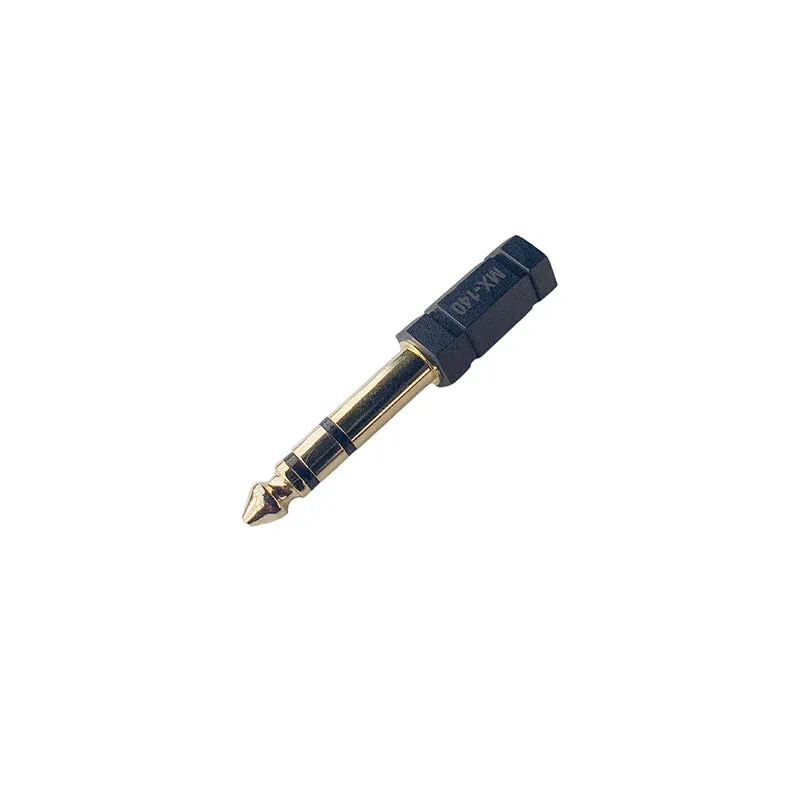 MX-140 gold plated P-38 stereo male plug to 3.5mm female connector moulded