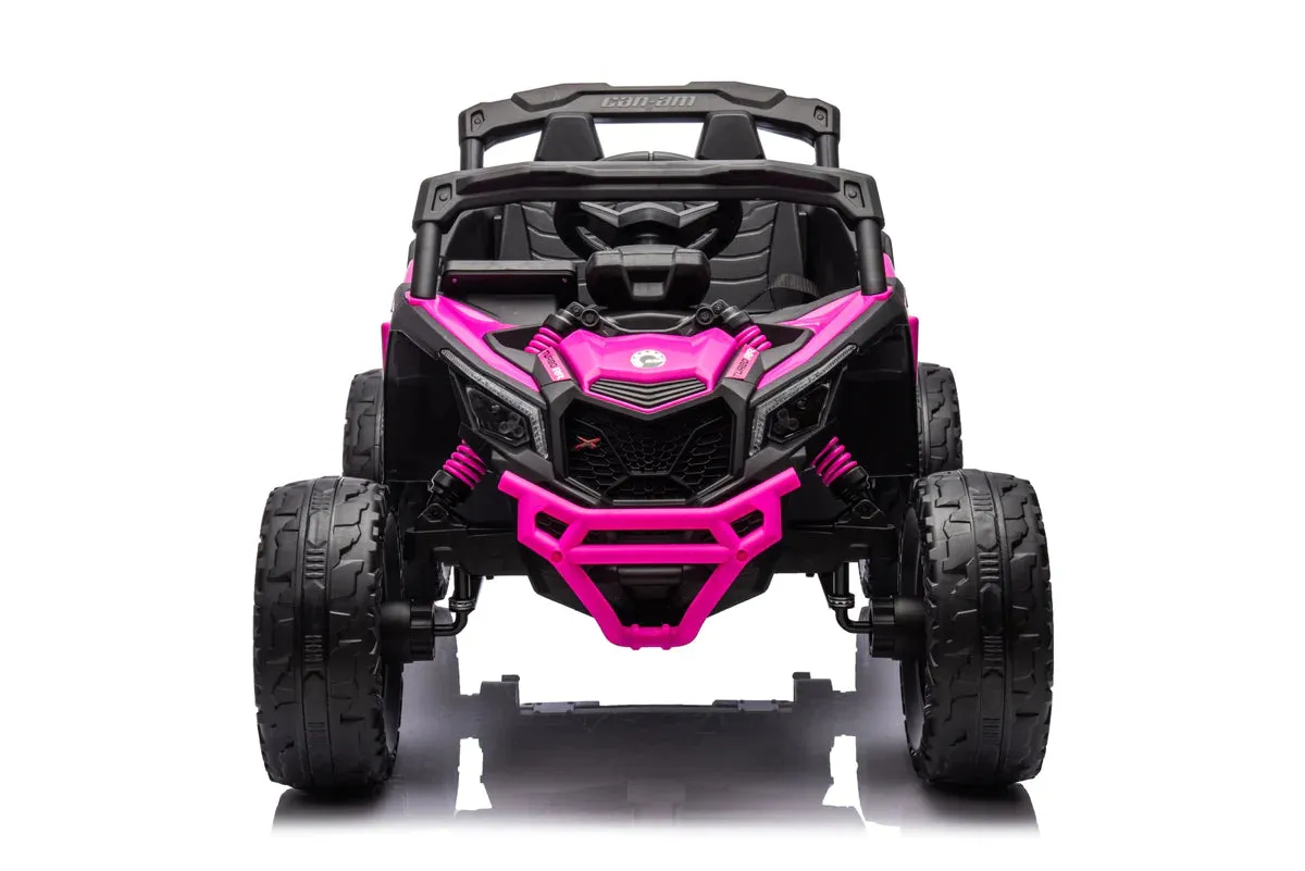 New 2025 Licensed 24V Can Am Maverick 1 Seater UTV 4x4 Kids Ride On Car Upgraded | Leather Seats | Rubber Tires | Seatbelt | Remote | Pre Order