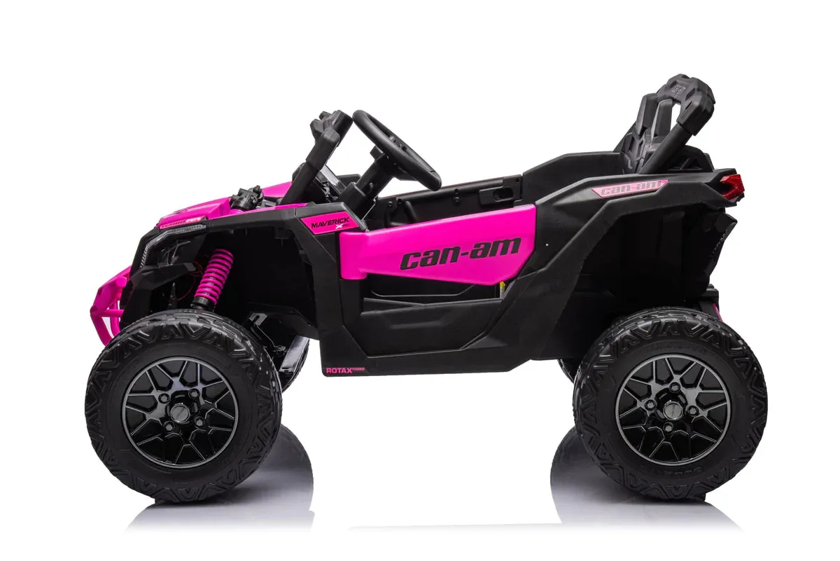 New 2025 Licensed 24V Can Am Maverick 1 Seater UTV 4x4 Kids Ride On Car Upgraded | Leather Seats | Rubber Tires | Seatbelt | Remote | Pre Order