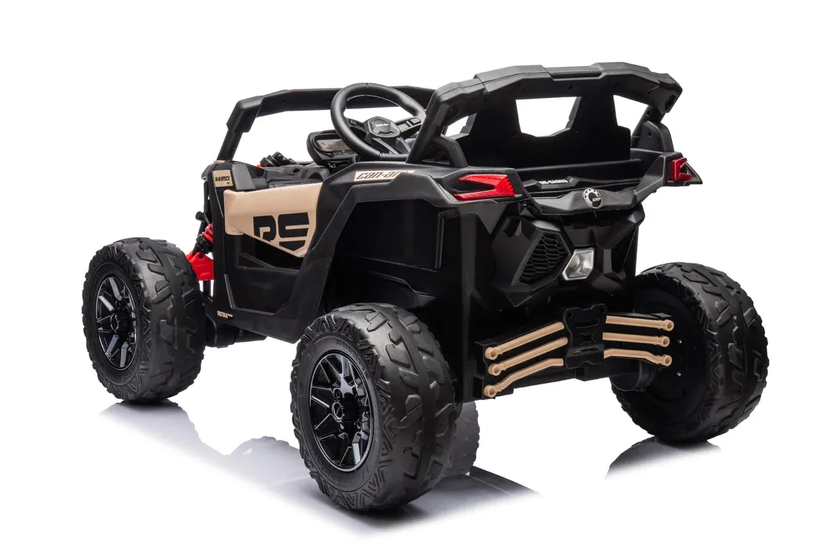 New 2025 Licensed 24V Can Am Maverick 1 Seater UTV 4x4 Kids Ride On Car Upgraded | Leather Seats | Rubber Tires | Seatbelt | Remote | Pre Order