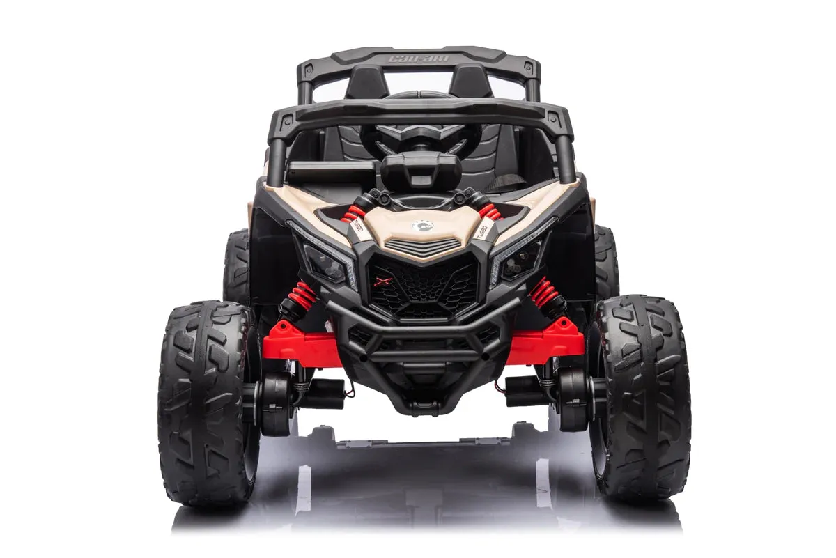 New 2025 Licensed 24V Can Am Maverick 1 Seater UTV 4x4 Kids Ride On Car Upgraded | Leather Seats | Rubber Tires | Seatbelt | Remote | Pre Order