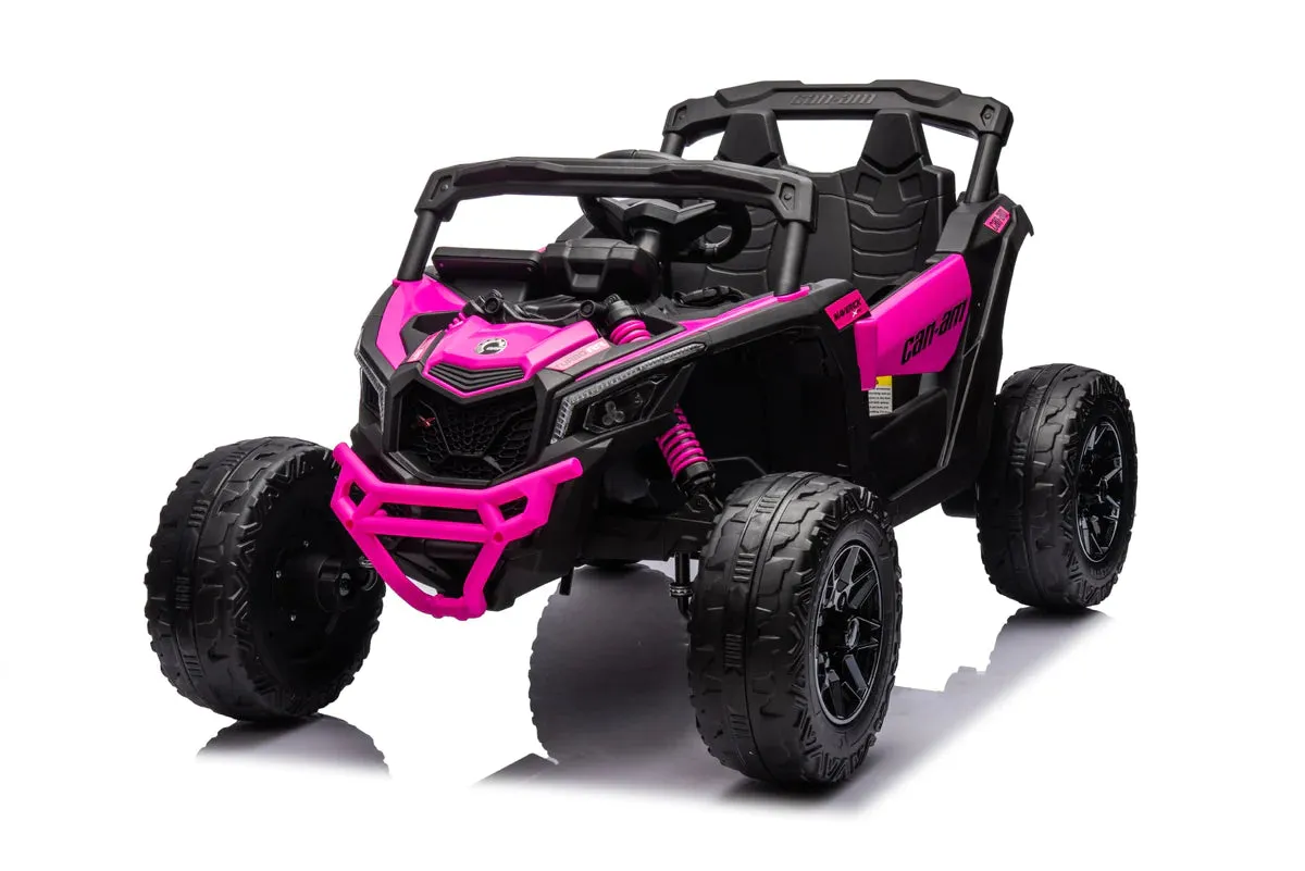 New 2025 Licensed 24V Can Am Maverick 1 Seater UTV 4x4 Kids Ride On Car Upgraded | Leather Seats | Rubber Tires | Seatbelt | Remote | Pre Order