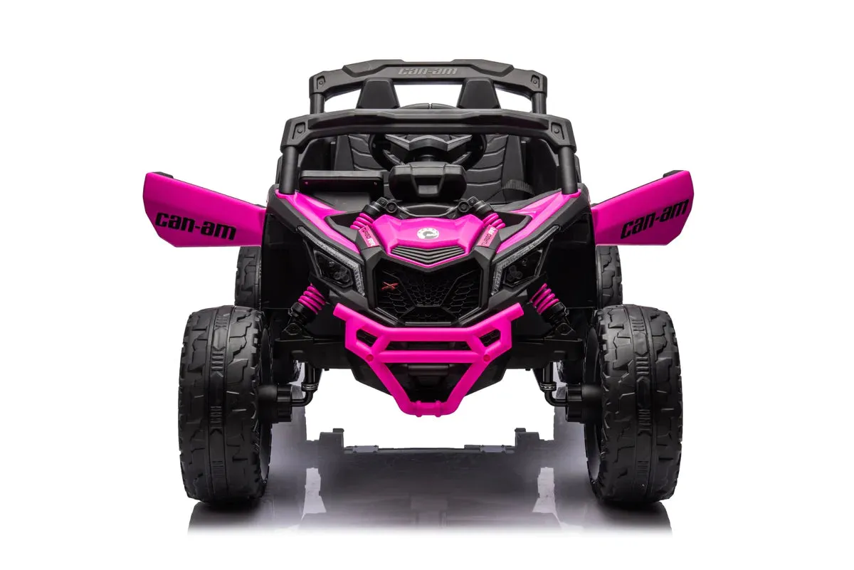 New 2025 Licensed 24V Can Am Maverick 1 Seater UTV 4x4 Kids Ride On Car Upgraded | Leather Seats | Rubber Tires | Seatbelt | Remote | Pre Order