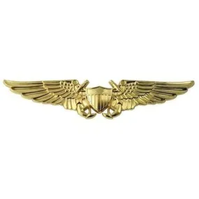 NFO - Naval Flight Officer Gold Wings Metal Auto Emblem