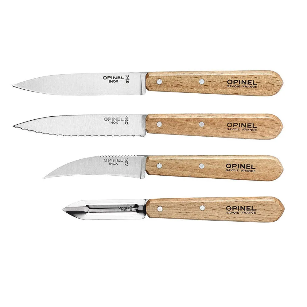 Opinel Natural Essentials Box Set Kitchen Knives 4 Set