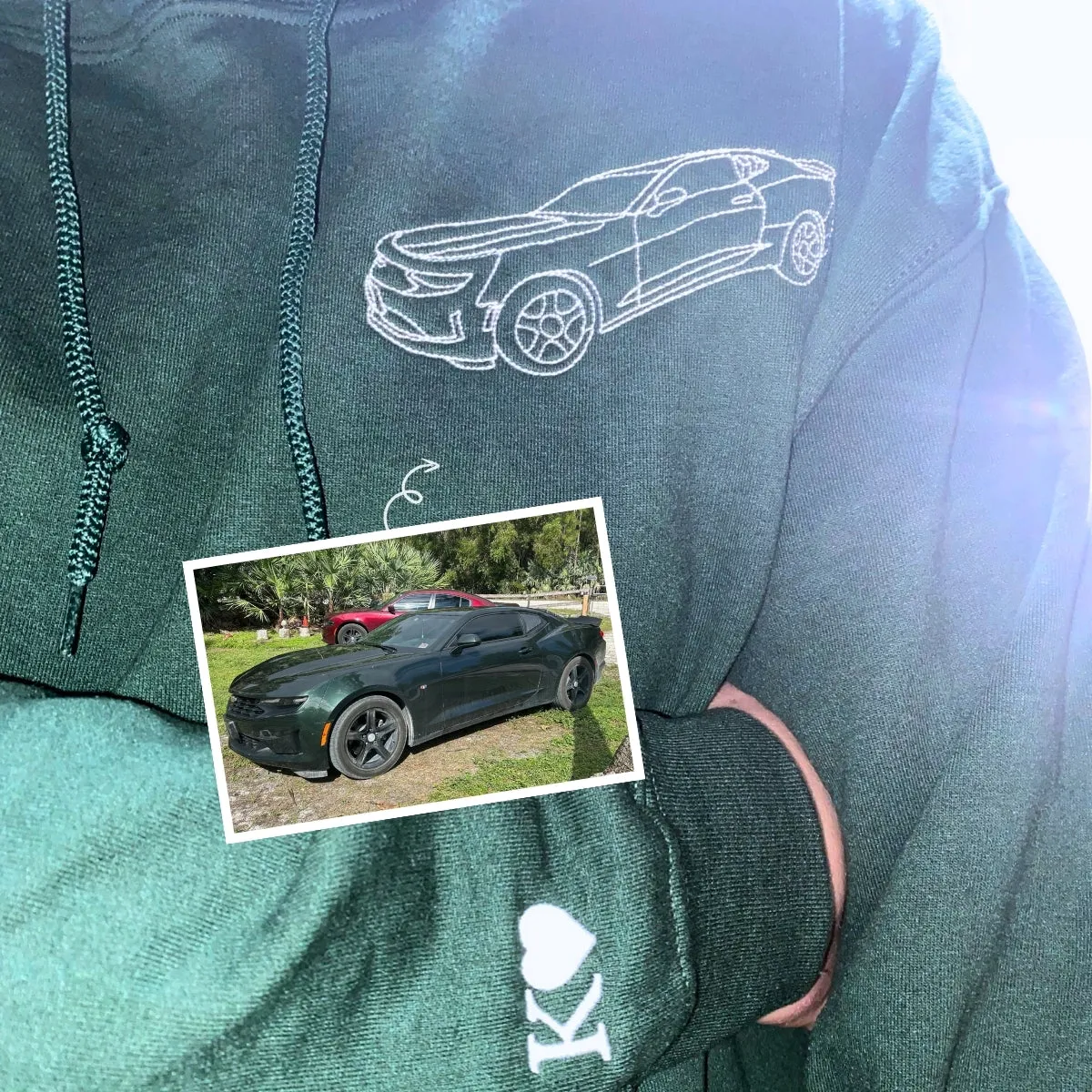 Personalized Birthday Gifts for Car Guys with Car on Hoodie or Sweatshirt