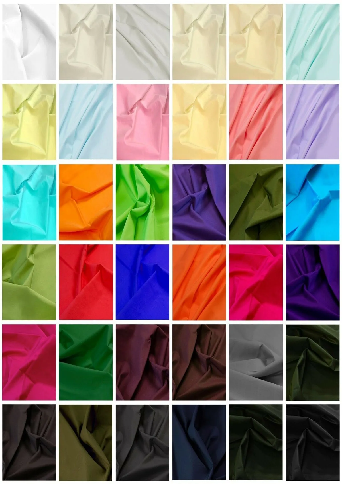 Polycotton Plain Fabric 45" Wide Blended (Medium Colours) Lightweight For Craft, Dress & Uniforms