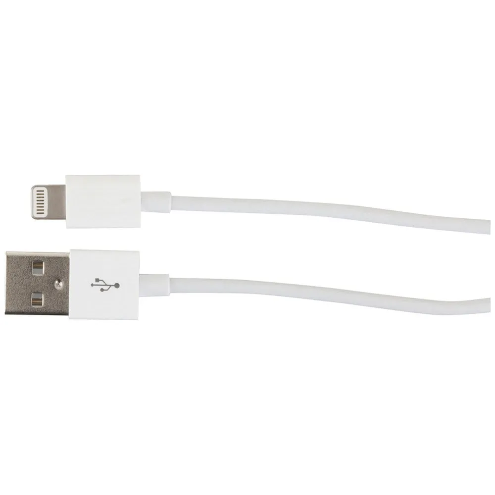 Powertech WC7731 1.0 Metre USB-A to Ligh tning MFi Charge and Sync Cable - White