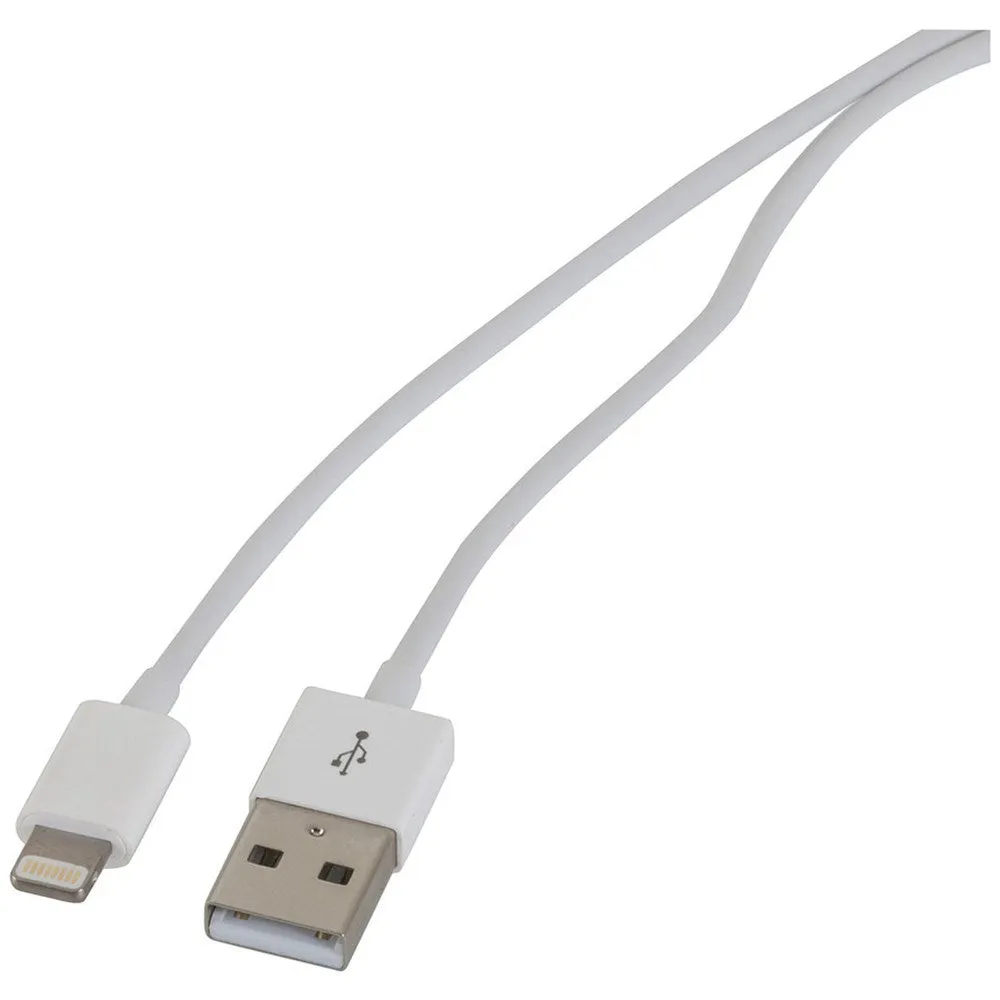 Powertech WC7731 1.0 Metre USB-A to Ligh tning MFi Charge and Sync Cable - White