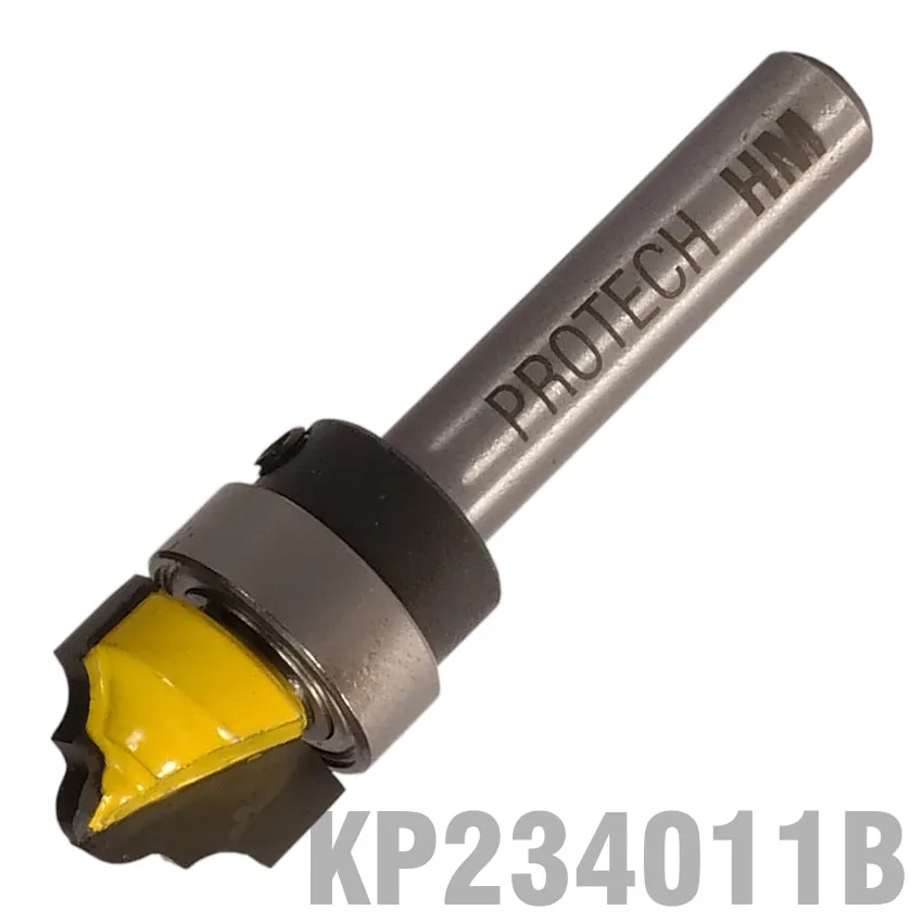 PRO-TECH CLASSICAL BIT 1/2' X 3/8' WITH TOP BEARING 1/4' SHANK KP234011B