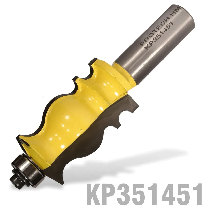 PRO-TECH FACE MOULD BIT 1' X 1 11/16' RADIUS 1/8'  1/2' SHANK KP351451