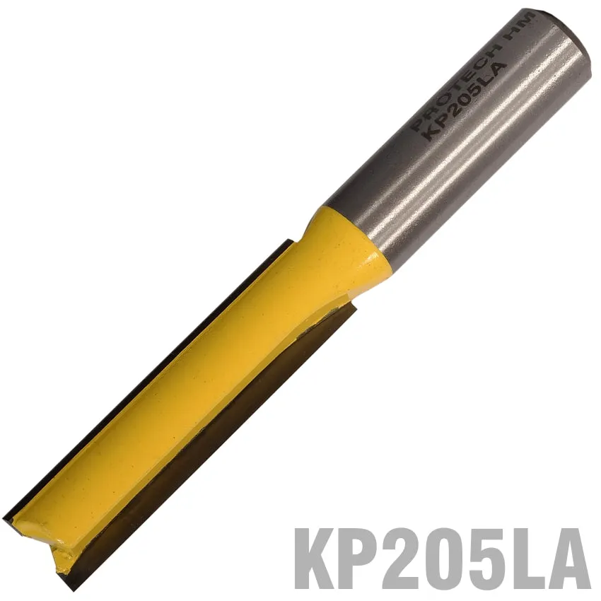 PRO-TECH STRAIGHT BIT 1/2' (12.7MM) X 2'(50.8MM) TWO FLUTE 1/2' SHANK KP205LA