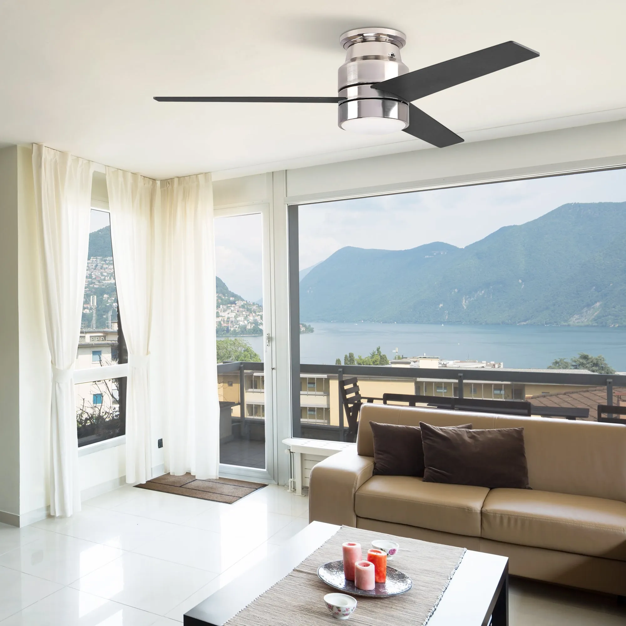 Ranger 52 inch Low Profile Smart Ceiling Fan with LED Light