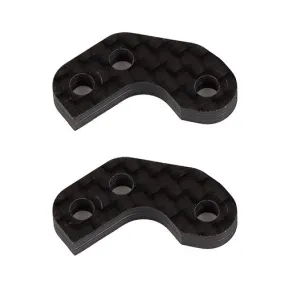 RC10B7 FT Caster Block Link Mount Set, -1mm, carbon fiber (ASS92468)