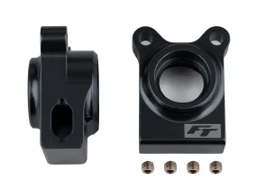 RC10B74.1 FT Rear Hubs, black aluminum (ASS92271)