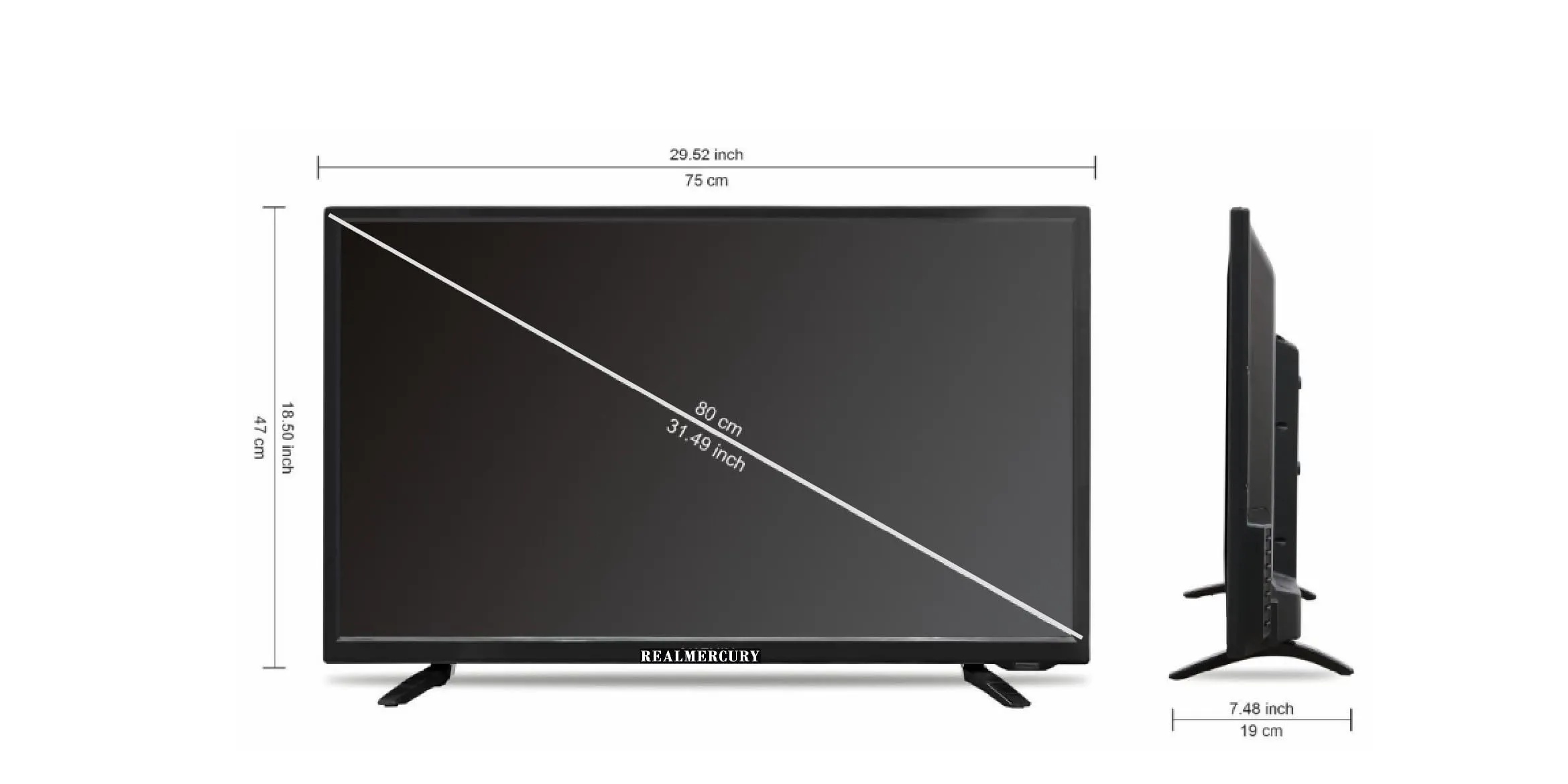 REALMERCURY 32 Inch 4K Ultra Full HD Android 11 FV4