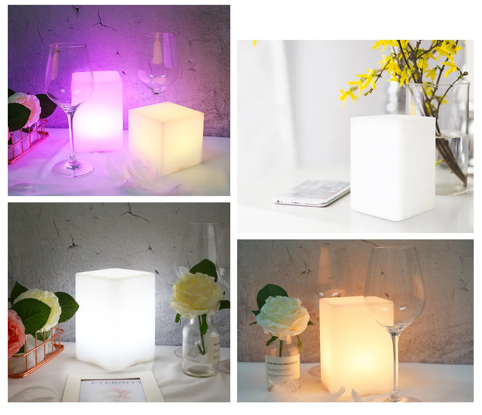 Rectangle Shape WiFi Smart Table Lamp Compatible with Alexa Voice Control Hand Touch LED by APP