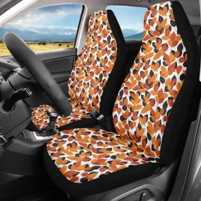 Red Autumn Microfiber Car Seat Covers - 3Pcs