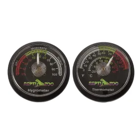 REPTI ZOO Reptile Terrarium Dual Thermometer and Hygrometer kits(1 sets)