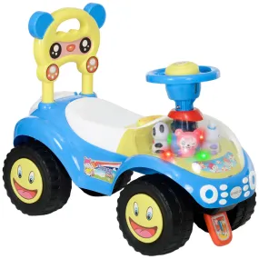 Ride on Toy, Foot to Floor Design with Music, Light, Horn, Blue