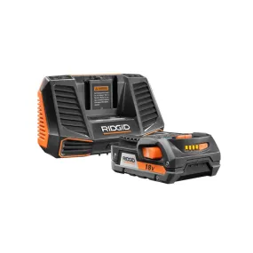 RIDGID 18-Volt Lithium-Ion 2.0 Ah Battery and Charger Starter Kit - Factory Reconditioned