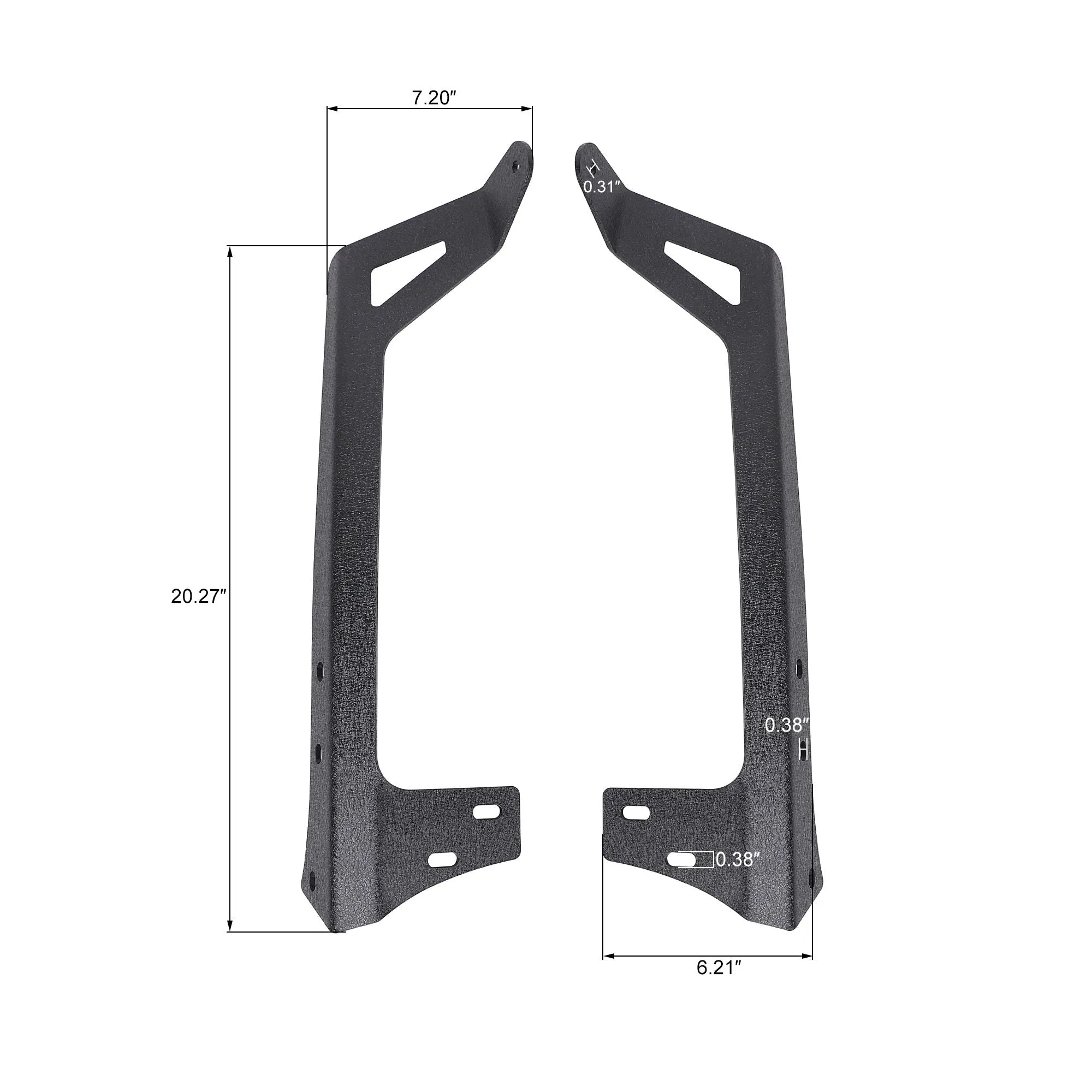 RTX RTXOA870025 - Jeep Wrangler JK A-pillar 50 inches LED light bar mounting brackets