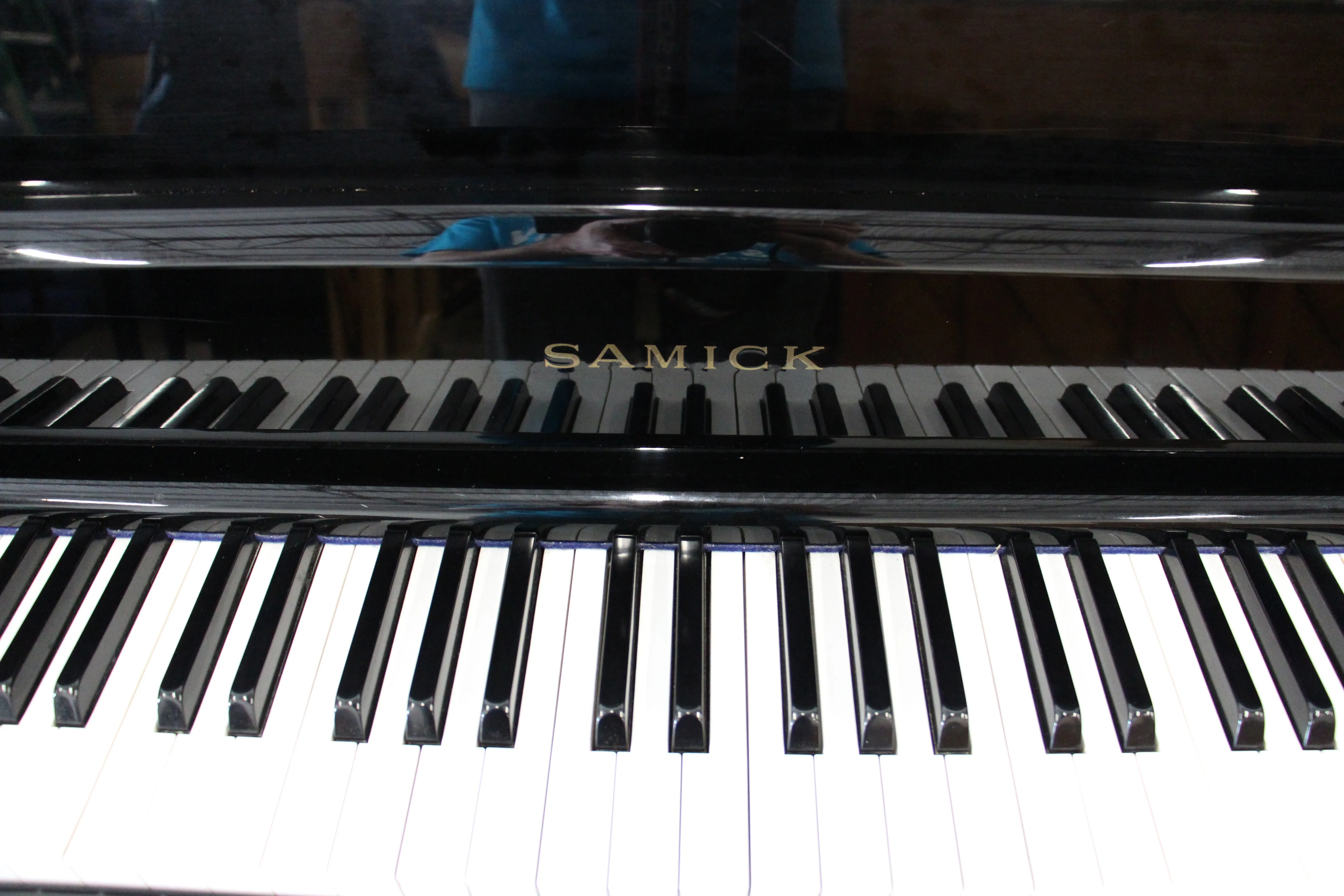 Samick Polished Ebony Continental Console Piano | SN: HGL02208 | Used