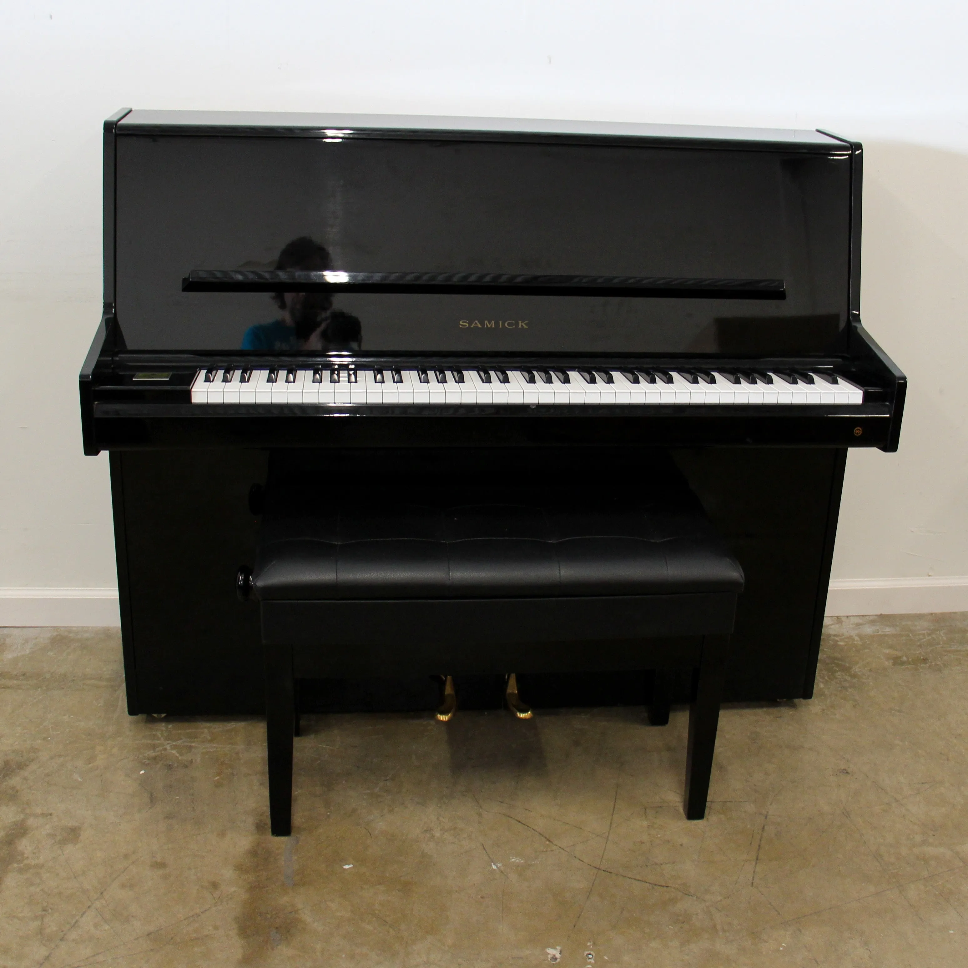 Samick Polished Ebony Continental Console Piano | SN: HGL02208 | Used