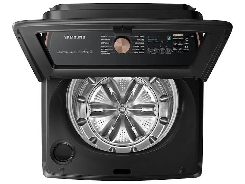 Samsung WA55A7700AV 5.5 cu. ft. Extra-Large Capacity Smart Top Load Washer with Auto Dispense System in Brushed Black