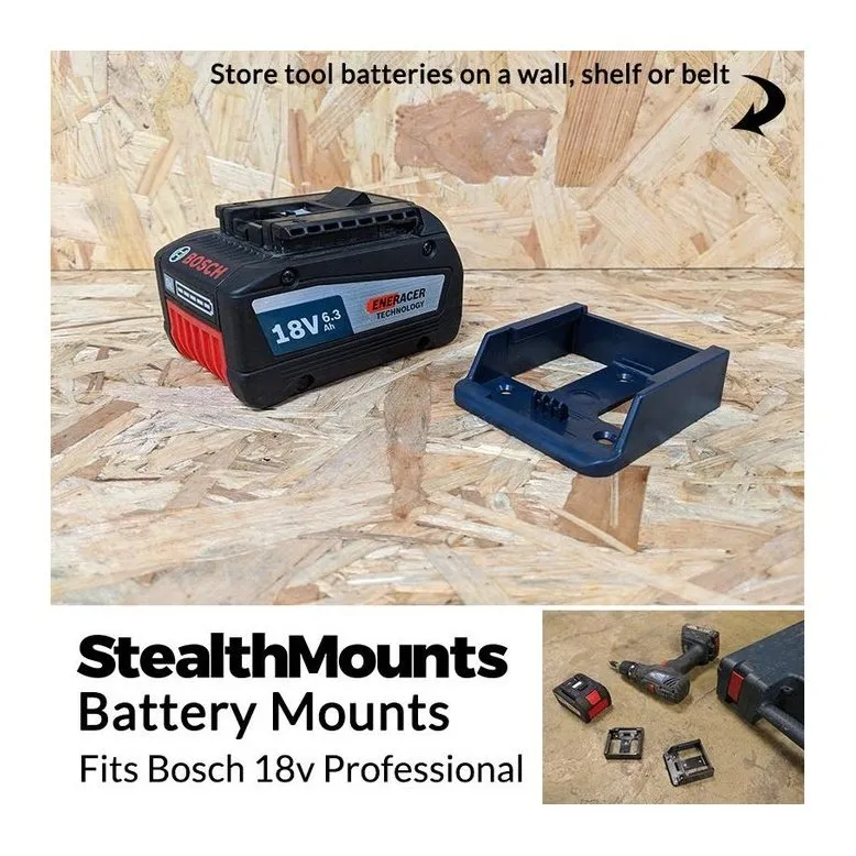 StealthMounts Battery Mounts For Bosch 18v