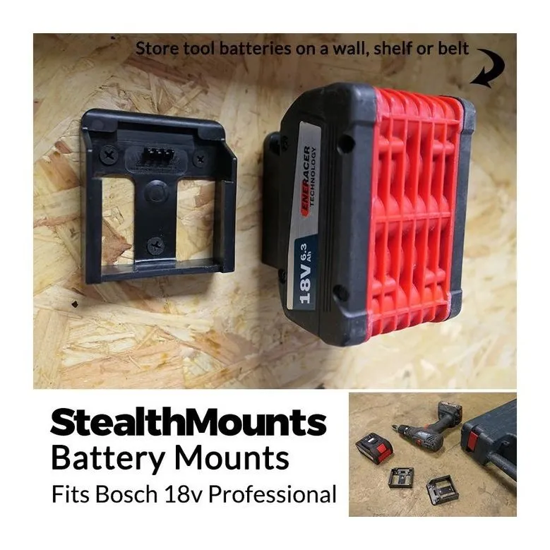 StealthMounts Battery Mounts For Bosch 18v