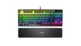 Steelseries Apex 7 Tkl Gaming Keyboard, Qx2 Red, Rgb Led - Black