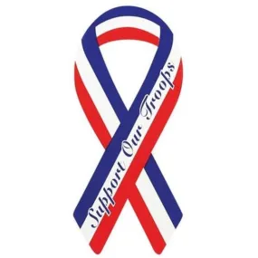 Support Our Troops Red White & Blue Magnet, 8"