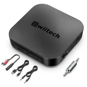 Swiitech Bluetooth Transmitter Receiver, 2-in-1 Bluetooth AUX Adapter