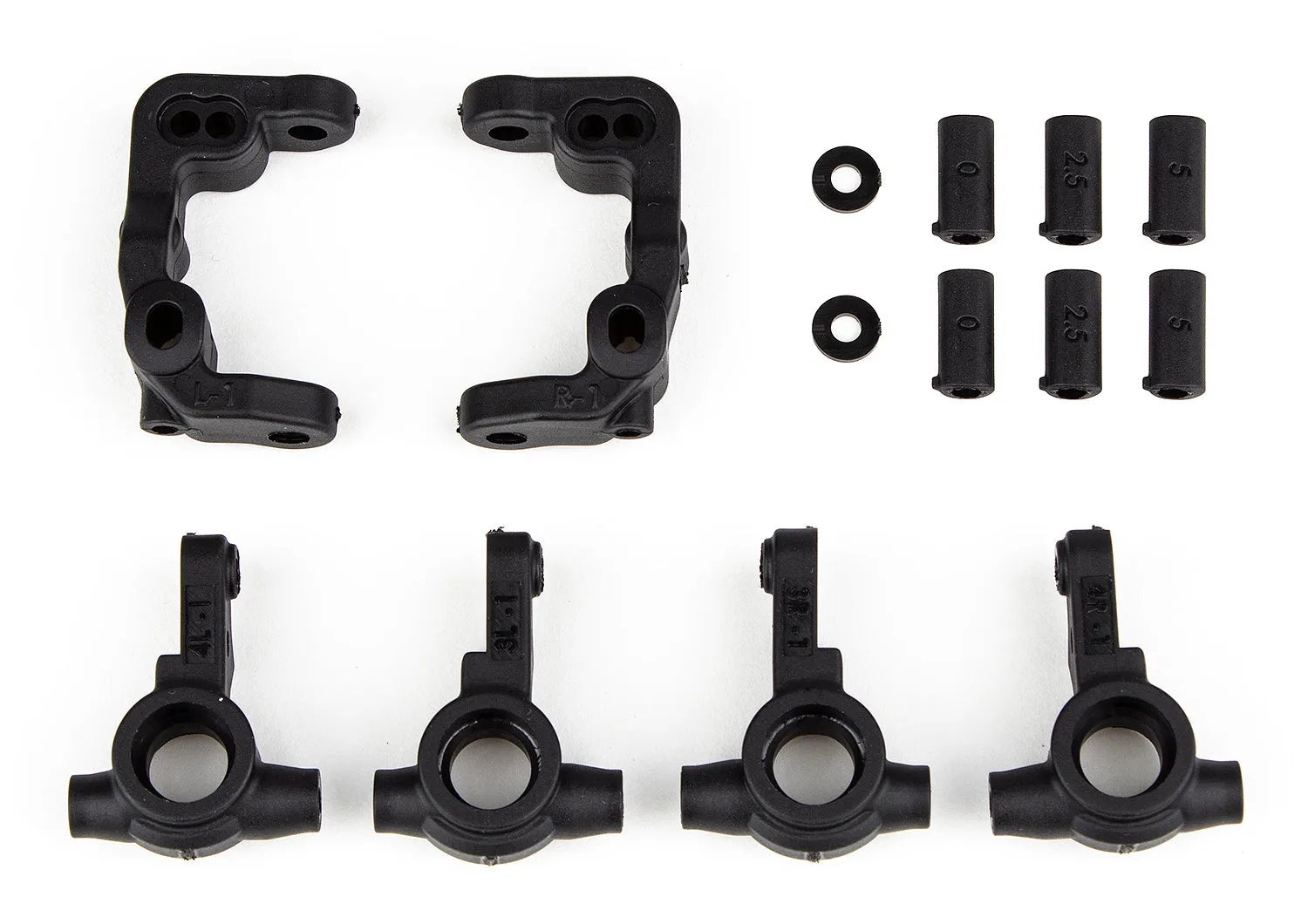 Team Associated RC10B6.4 -1mm Scrub Caster and Steering Blocks (ASS91901)