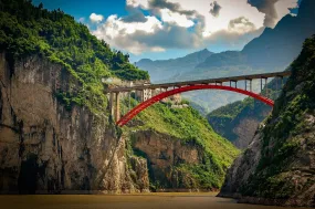 Timeless Elegance: The Red Bridge of the Yangtze