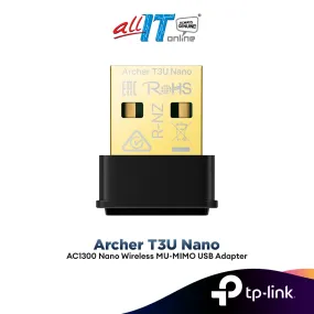 TP-Link AC1300 ( 5GHz   2.4GHz ) Wireless Mini Nano Dual Band WiFi USB Adapter Archer T3U Nano