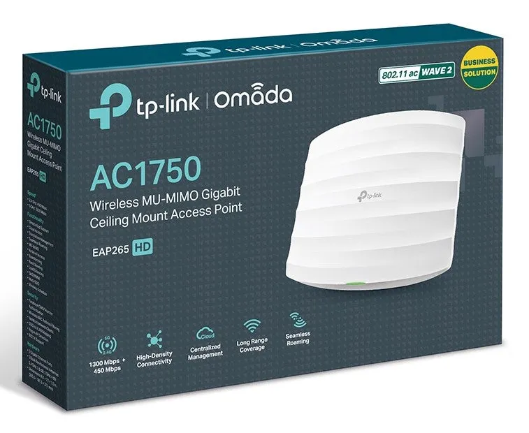 TP-Link EAP265 HD AC1750 Wireless MU-MIMO Gigabit Ceiling Mount Access Point