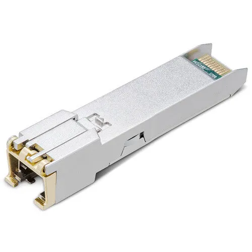 TP-Link TL-SM331T 1000BASE-T RJ45 SFP Module For 100m Over UTP Cat 5e or Above Cable, Support 1000BASE-T Operation in Host Systems, TX Disbale Function, Up to 1.25 Gb/s Throughput, Hot-Pluggable SFP Footprint Features