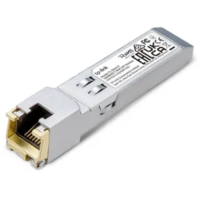 TP-Link TL-SM331T 1000BASE-T RJ45 SFP Module For 100m Over UTP Cat 5e or Above Cable, Support 1000BASE-T Operation in Host Systems, TX Disbale Function, Up to 1.25 Gb/s Throughput, Hot-Pluggable SFP Footprint Features